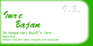 imre bajan business card